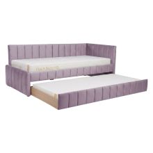 Bed JASPER 90x200cm, with 2 mattresses KUKA DUO KID, mauve rose