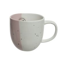 Kruus LUVE H8cm, valge ja roosa