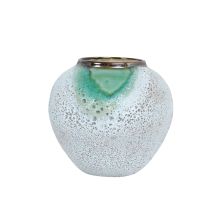 Vaas TITAN STONE D20xH18cm, roheline/valge tekstuur