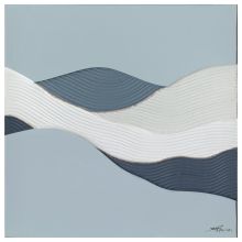 Картина маслом 100x100см, абстрактное море