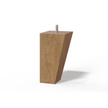 Wooden leg conical tilt H12cm, 4pcs, oiled oak