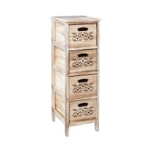 Комод MIHKLI с 4 отделениями для хранения 26x32x81см, натуральный