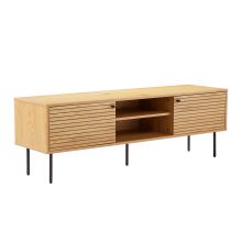 TV table LINE 150x40xH50cm, melamine with oak decor