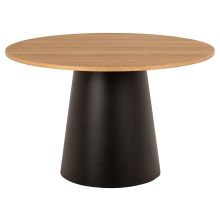 Söögilaud SOLI D120xH75cm, naturaalne/must