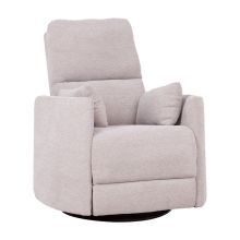 Recliner armchair STINA with swinging and rotating manual mechanism, grey