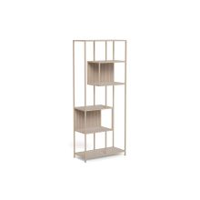 Книжный шкаф SEAFORD 77x35xH185 см, серый