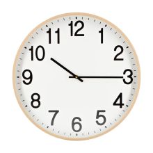 Wall clock WOODY D50cm, light brown