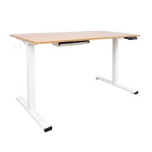 Töölaud ERGO 1-mootoriga 120x60xH73-121cm, tamm/valge