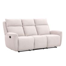 Recliner sofa MAREN 3-seater with manual mechanism, beige