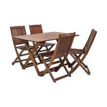 Garden furniture set MODENA table and 4 chairs, meranti