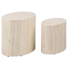 Diivanilauad 2tk MICE 48x33xH40cm, 40x24,5xH33cm, beež