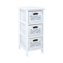 Комод MIHKLI с 3 отделениями для хранения 26x32x63см, белый