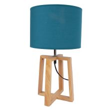 Table lamp WOODEN H44,5cm, blue