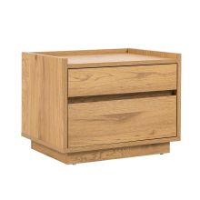 Nightstand SACHA 50x40xH40cm, melamine with oak decor