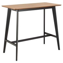 Baarilaud ROXBY 120x60xH105cm, naturaalne/must