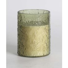 Scented candle in glass NATURE GREEN H13cm, Tranquil Summer