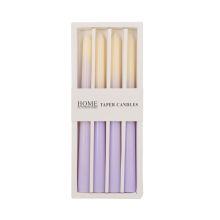 Antique candle CAROLA 4pcs 25cm purple/white mother-of-pearl