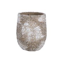 Lillepott SUNNY CORAL D24xH29.5cm, beež