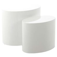 Diivanilauad 2tk MICE 48x33xH40cm, 40x24,5xH33cm, valge