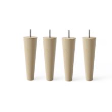 Jalg koonusjas H18cm, 4tk, pöök