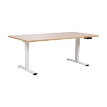Desk ERGO PRO with 2 motor 160x80xH60-125cm, hickory/white