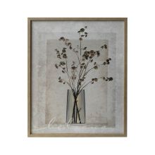 Wall art WALLY 40x50cm, plants in a vase