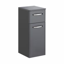 Нижний шкаф в ванную 327, 30x33xH72см, глянцевый антрацитовый