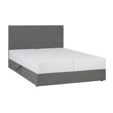 Континентальная кровать LEIKO 160x200см, серая