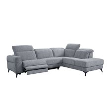 Corner sofa LUISA RC, electric recliner, grey