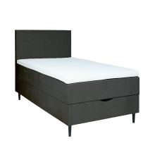 Континентальная кровать LAARA 90x200см, темно-серый