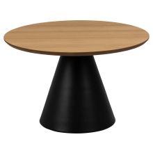 Coffee table SOLI D65xH43cm, natural/black