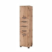 Tall bathroom cabinet MILAN 40x32xH164cm, oak