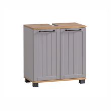 Шкаф под раковину JELDA 60x33xH62см, дуб/серый