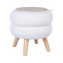 Ottoman/ table HANA D40xH41cm, white, with storage