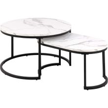 Diivanilauad 2tk SPIRO D70xH42cm, 70x40xH34,5cm, valge