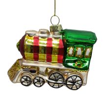 Jõuluehe JOY TRAIN 9.5cm, klaas