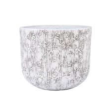 Lillepott LOUNA D37xH30cm, valge/hall
