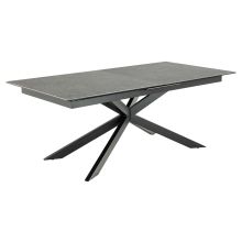 Dining table IRWINE 200/240x100xH76cm, black