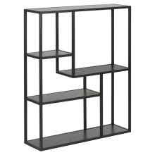 Wall shelf SEAFORD 75x20xH91cm, black