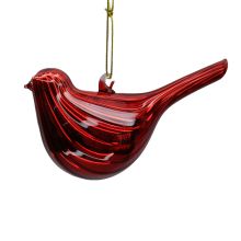 Christmas ornament JOY BIDRY RED 11cm, glass