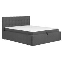 Континентальная кровать LEENA 160x200см с матрасом, серый