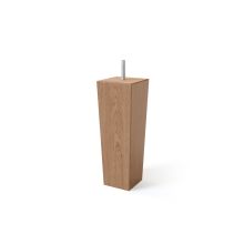 Wooden leg conical H18cm, 4pcs, oak stain