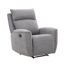Recliner armchair MAREN with manual mechanism, grey
