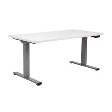 Desk ERGO PRO with 2 motor 140x70xH60-125cm, white/grey