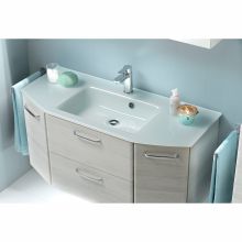 Valamukapp klaasvalamuga 936, 112x48xH53,5cm, valge tamm