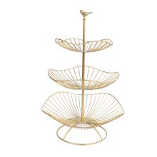 Tiered stand NISSA D30xH47cm, golden