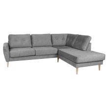 Corner sofa HEIVI RC, grey velvet