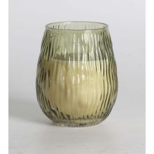Scented candle in glass NATURE GREEN H10,8cm, Tranquil Summer
