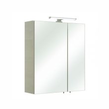 Mirror cabinet with LED lighting 86, 60x33xH53cm, white oak