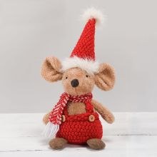 Decoration FUN OLIVER H39cm, mouse, red
